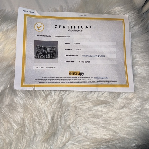 COACH THE LARGE WAVY GINGHAM CANVAS EAST/WEST TOWN TOTE NWOT - Picture 10 of 10